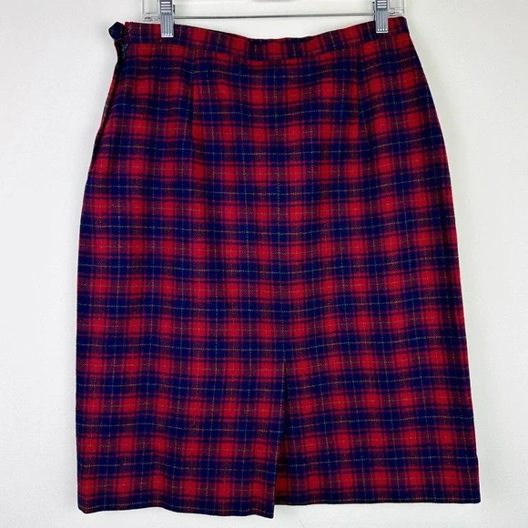 Pendleton Vintage Plaid Wool Skirt - Picture 4 of 7